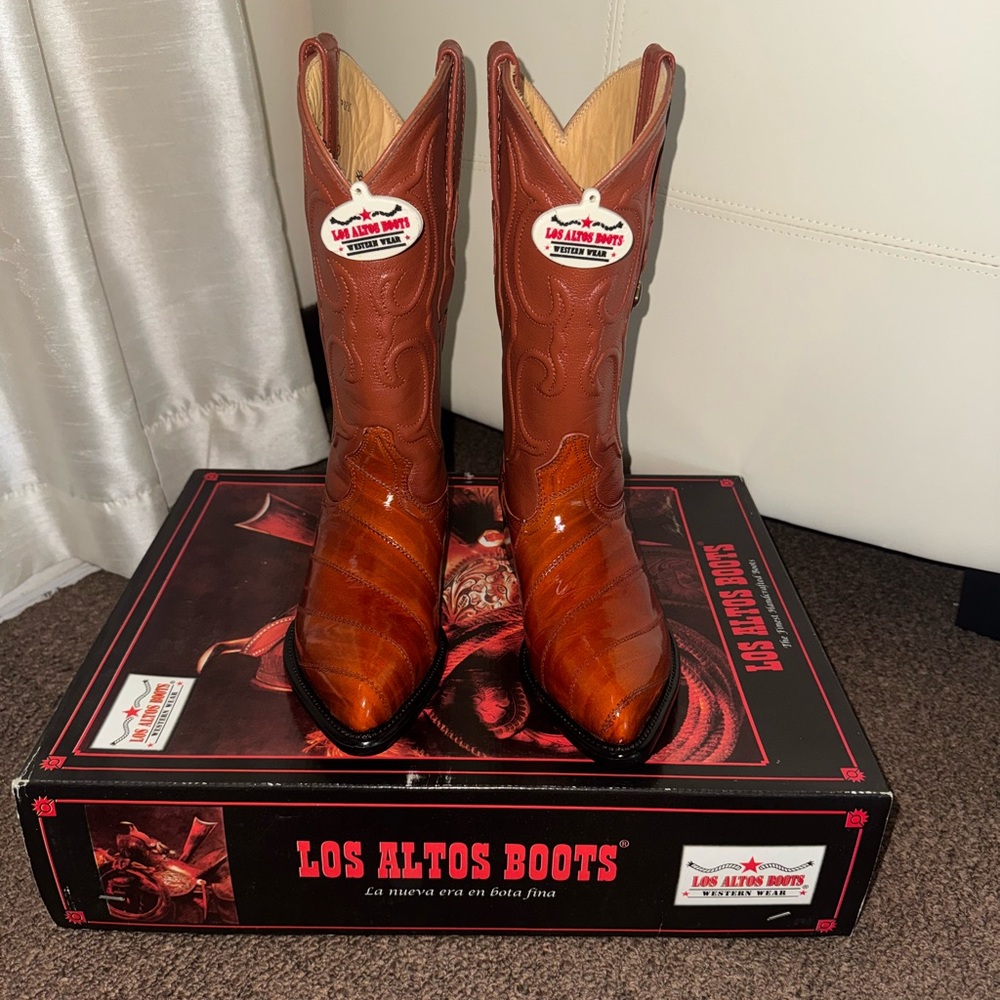Los Altos Cognac Authentic Western Boots